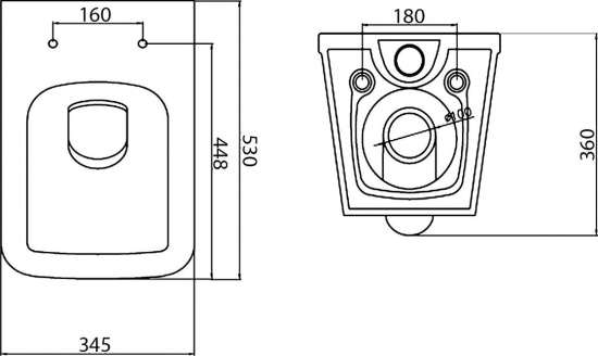 Чаша для унитаза подвесного BelBagno Dory BB522ACHR безободковая