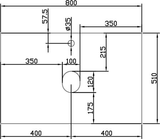 Мебель для ванной Diwo Элиста 80 светлое дерево, с раковиной Moduo 50 Square