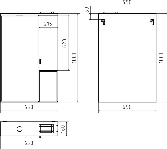 Зеркало Misty Дива 65 R c подсветкой, белое
