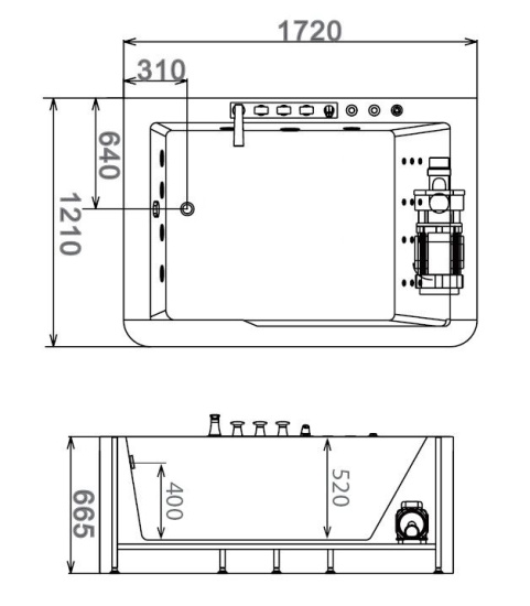 Акриловая ванна Gemy G9226 B