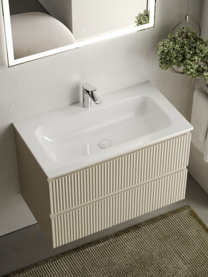 Тумба с раковиной Sancos Snob R 70 Beige Soft SNR70CE, подвесная