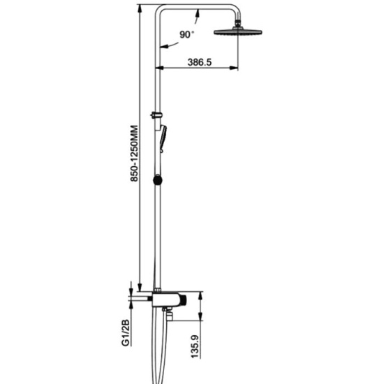 Душевая стойка Gappo G2495