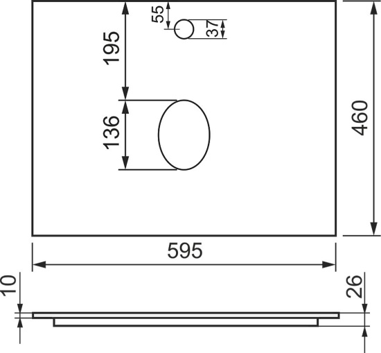 Мебель для ванной Raval Frame 60 со столешницей, белая, дуб сонома, подвесная