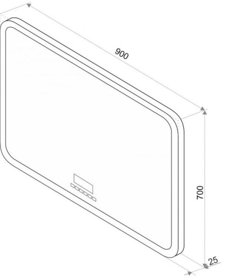 Зеркало Misty Стайл D Lux 90