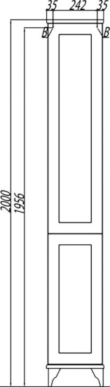 Пенал Aquaton Леон Н дуб бежевый