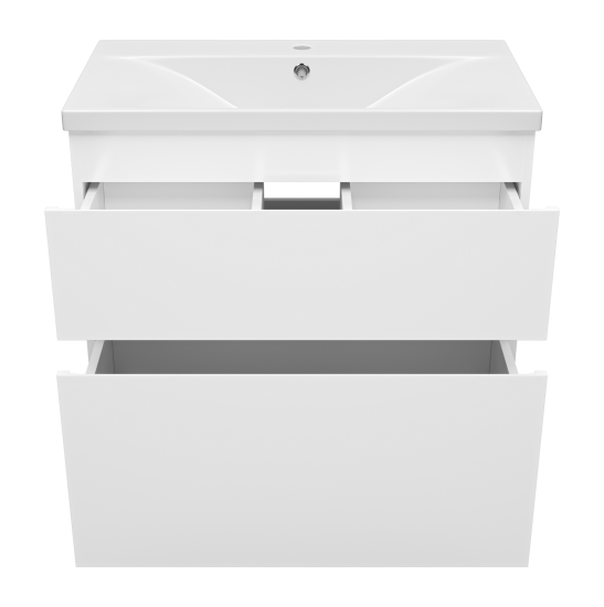 Тумба с раковиной Misty Лаки 80 белая