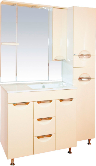 Зеркало Misty Кристи 90 R бежевая эмаль