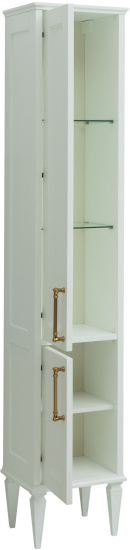 Шкаф-пенал Aquanet Бостон М 36 ручки золото, L