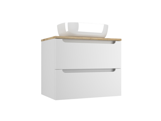 Тумба с раковиной Style Line Бали 70 со столешницей, белый софт