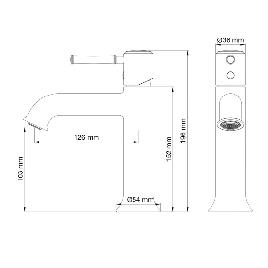 Смеситель для раковины Wonzon & Woghand Tor WW-88018073-MB