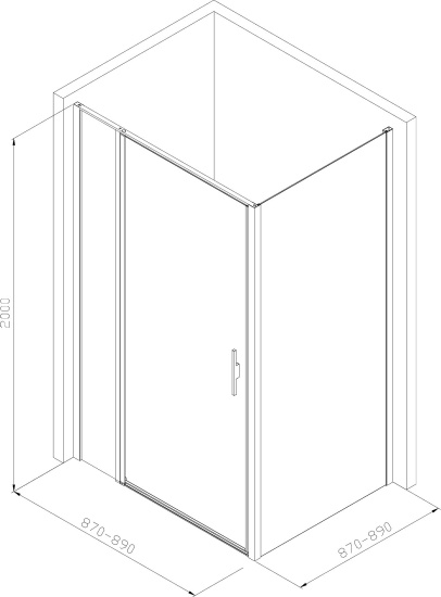 Душевой уголок Allen Brau Priority 90x90 профиль хром