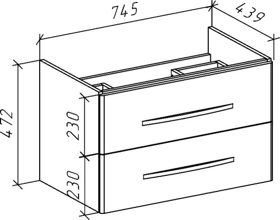 Мебель для ванной Bellezza Рокко 80 подвесная, белая