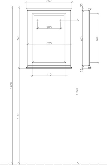 Зеркало Villeroy & Boch Hommage орех