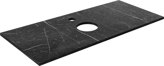 Мебель для ванной Diwo Элиста 120 чёрный мрамор, с раковиной Moduo 40 Ring