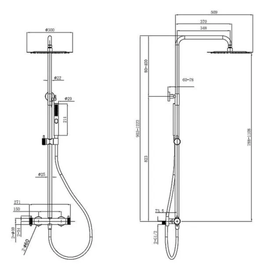 Душевая стойка Allen Brau Fantasy 5.11001-BN
