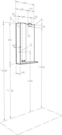 Мебель для ванной Aquaton Бекка Pro 50 белая, дуб сомерсет