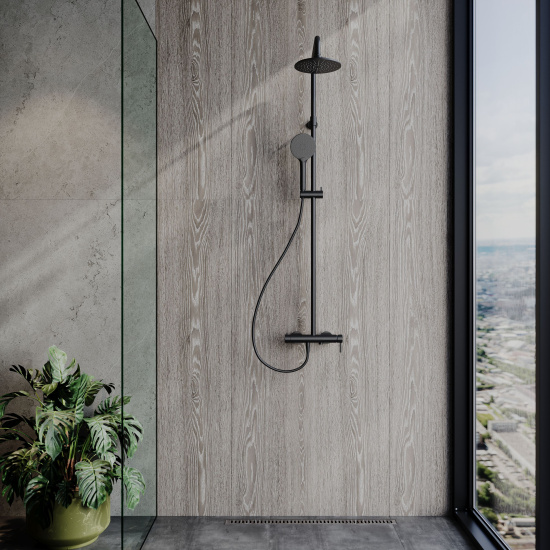 Душевая стойка AQUAme AQM8011MB