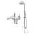 Душевая стойка Hansberge H5033W, белый/хром Душевая стойка Hansberge H5033W, белый/хром