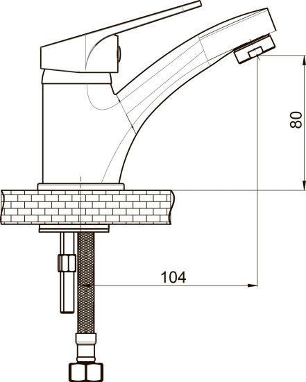 Смеситель для раковины GPD Arbeka Orbis LB30