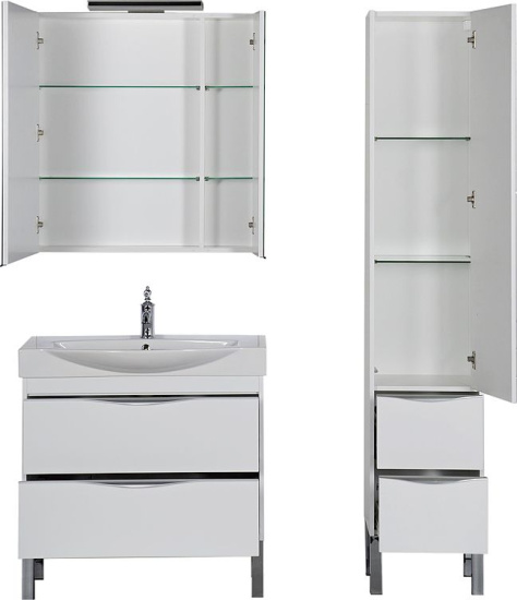 Зеркало-шкаф Aquanet Франка 85 белый