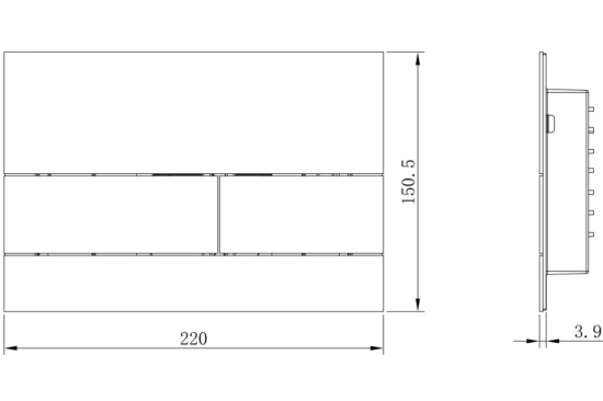 Кнопка смыва Boheme 670-BRB