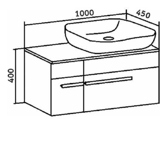 Мебель для ванной Runo Вудлайн 100 скандинавский дуб, раковина Infinity 60