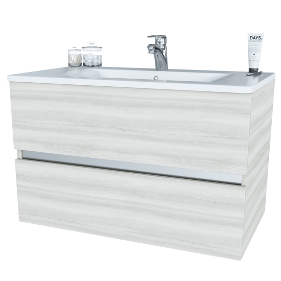 Тумба с раковиной Sanvit Кубэ-2 75 дуб