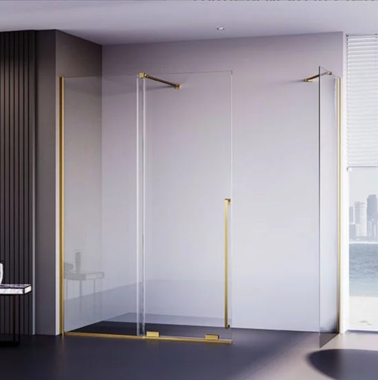 Душевой уголок Veconi Premium Trento PTC-SP-50G 110x100, профиль золото