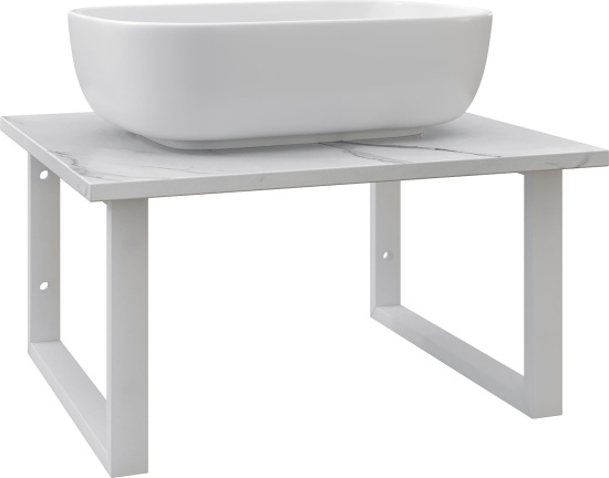 Мебель для ванной Diwo Элиста 60 белый мрамор, с раковиной Moduo 50 Square