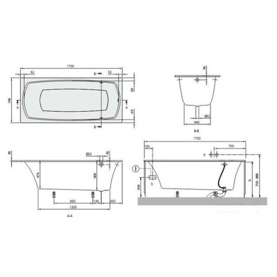 Квариловая ванна Villeroy & Boch My Art UBQ170MYA2V-01
