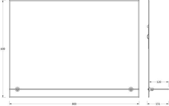 Зеркало Evoform Attractive BY 0516 80x60 с полочкой