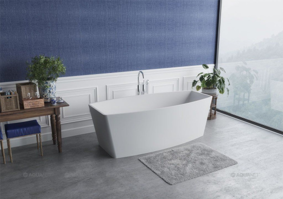 Ванна из искусственного камня Aquanet Comely TC-S04 180x80 см. глянцевая