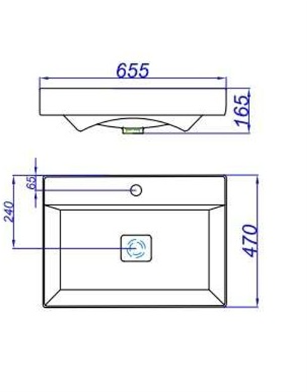 Тумба с раковиной Aqwella 5 stars Geometria 65 подвесная, 2 ящика, серая