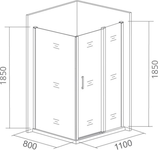 Душевой уголок Good Door Latte WTW+SP-C-WE 110x80