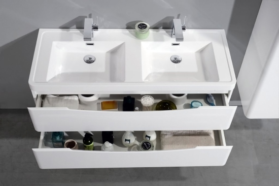 Тумба с раковиной BelBagno Ancona-N 120 bianco lucido подвесная