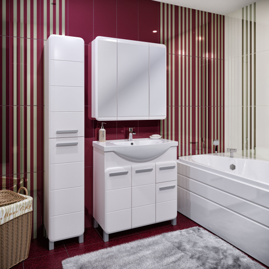 Зеркало-шкаф Runo Эрика 80