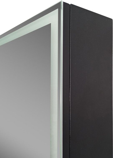 Зеркало-шкаф Art&Max Techno 60 с подсветкой, черное