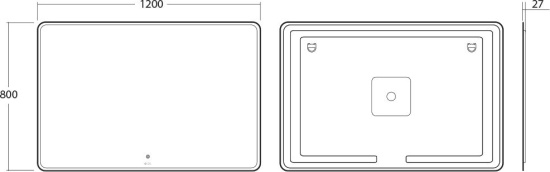 Зеркало Owl 1975 Skansen OWLM200502 120, с подсветкой