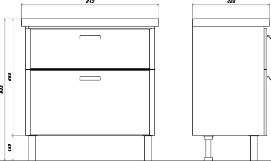 Тумба с раковиной SanStar Gretta 80