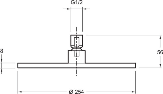 Верхний душ Jacob Delafon Eo E14568-CP