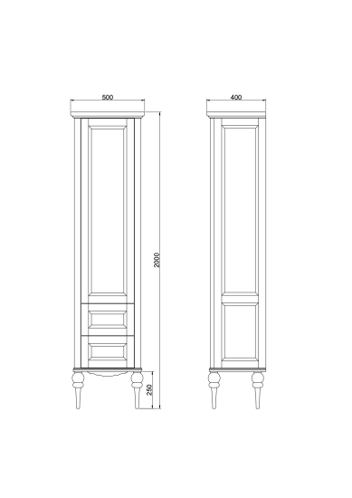 Мебель для ванной ValenHouse Эстетика 140 синяя, фурнитура золото