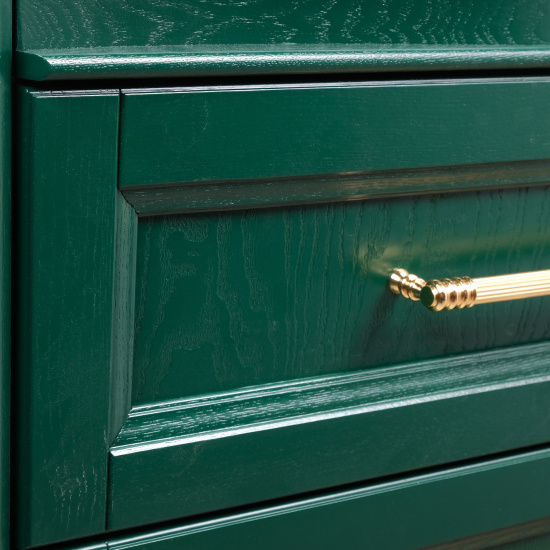 Мебель для ванной ValenHouse Эстетика 80 декор зеленая, подвесная, ручки золото
