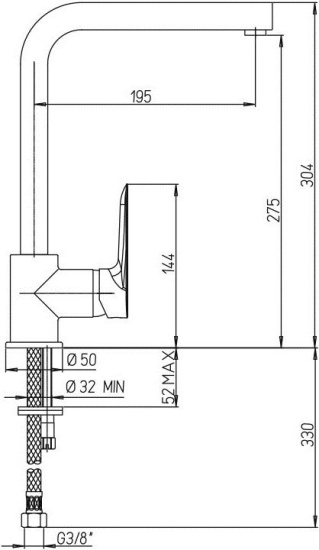 Смеситель для кухни Paini Nove 09CR5721