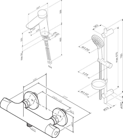 Душевой комплект AM.PM Inspire V2.0 F40950A03