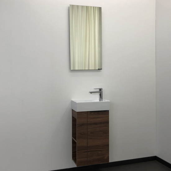 Тумба с раковиной Comforty Матэ 40 дуб темно-коричневый