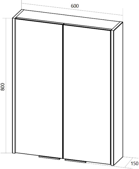 Зеркало-шкаф 1MarKa Gaula 60 черный