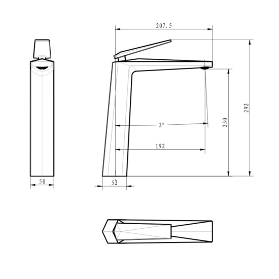 Смеситель для раковины Boheme Venturo 372