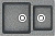 Мойка кухонная ZETT lab. T191Q008 темно-серая