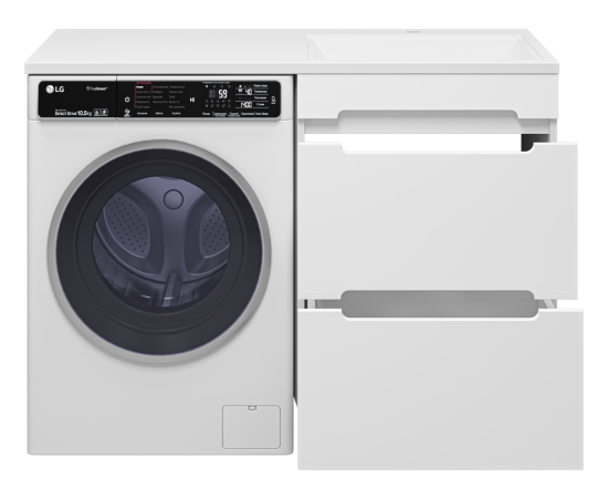 Тумба с раковиной Misty Байкал 55 L под стиральную машину, раковина Гавана 120