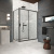 Душевой уголок Vegas Glass ZP+ZPV Protec 180*100 02М crystalvision, профиль черный матовый, стекло crystalvision